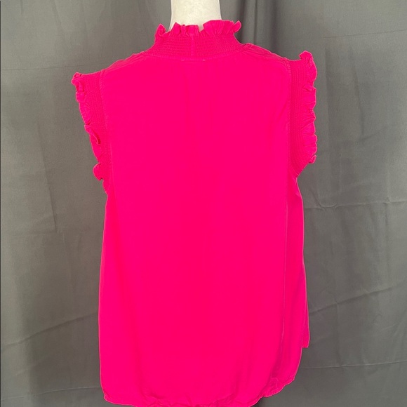 Crown & Ivy Vibrant Pink Ruffled Blouse - Picture 3 of 3